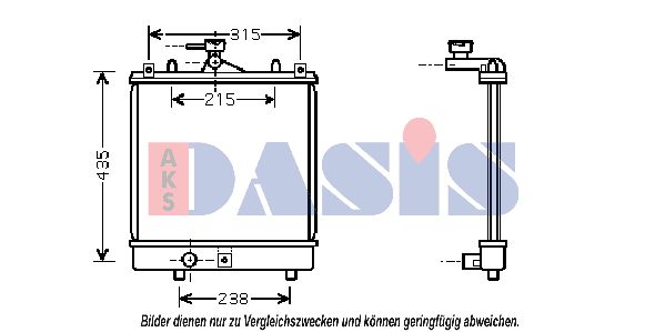 AKS DASIS Радиатор, охлаждение двигателя 322007N